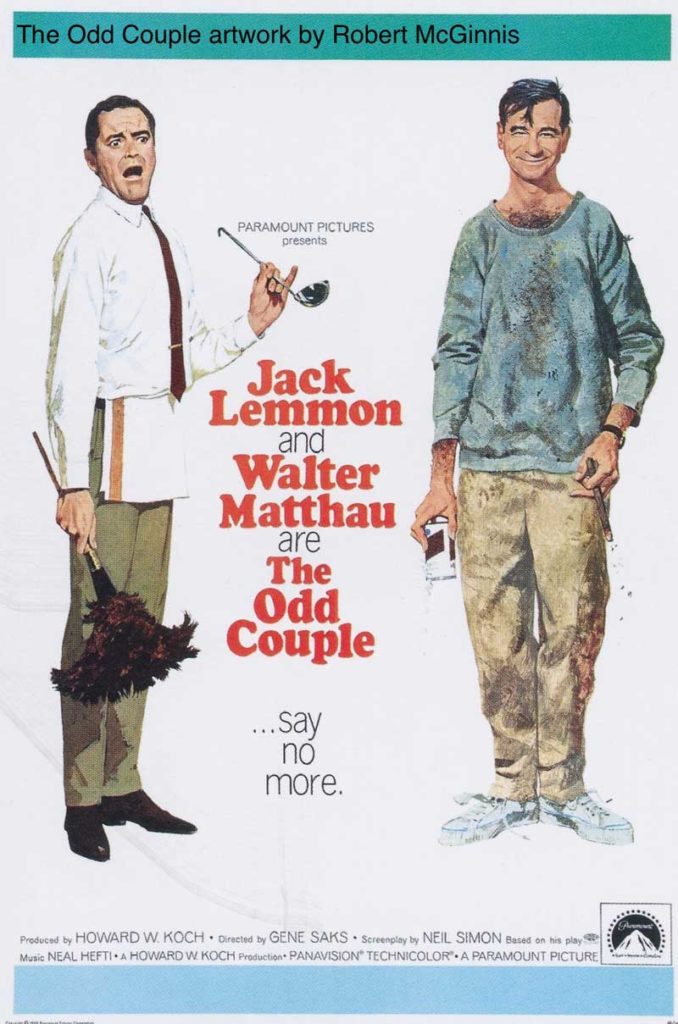 Artwork for The Odd Couple by Robert E. McGinnis